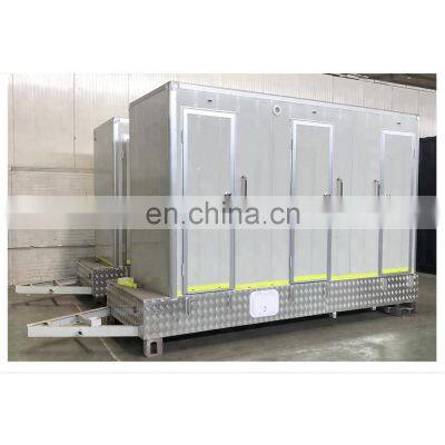 China supply low cost prefabricated container public mobile trailer toilet With sewage tank