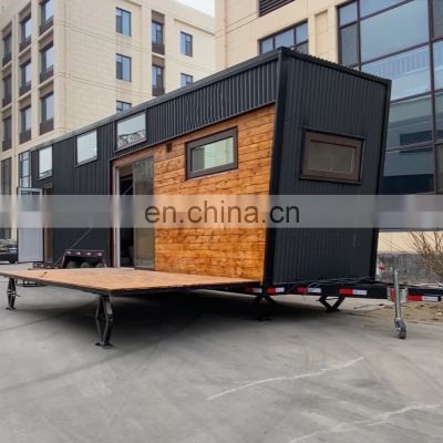 Modern detachable mobile container house big trailer prefab house on wheels