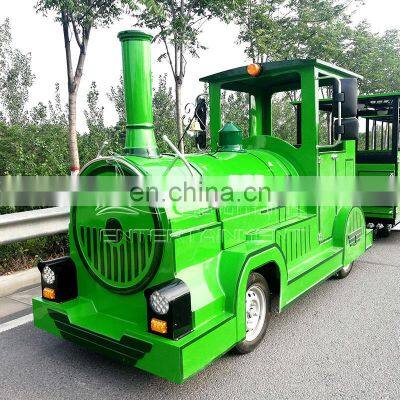 Popular high quality large scale tourist attraction sightseeing trackless train ride for sale