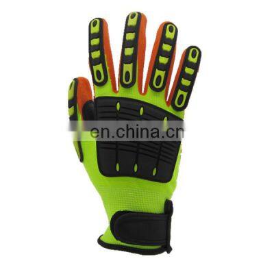 Oilfield Sandy Nitrile Cut Resistant TPR Anti Impact Mechanic Gloves Construction photo-2