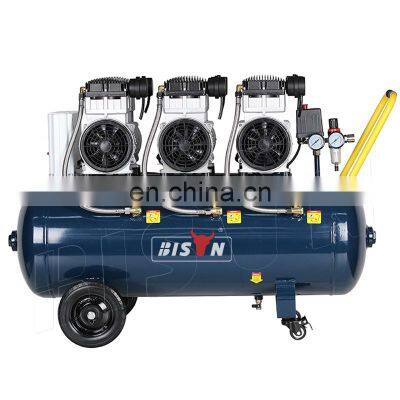 Bison Silent Mute Electric 6Cylinder Oil Free Air Compressor100 Liter 25Gal 3.3Kw Oil Free Piston Air Compressor 230V photo-3