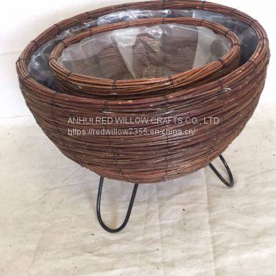 New Design Eco friendly willow basket planter/brown willow basket