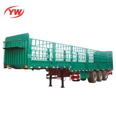 3 axles bulk fence stake semi trailer bpw tri-axle fenced cargo trailer coal transporting high side fence semi trailer