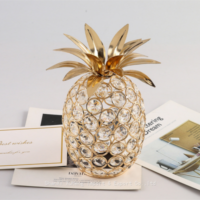 Pineapple Apple Pear Glass Tea Light Holder Crystal Tealight Decoration for Wedding Home Decoration photo-3