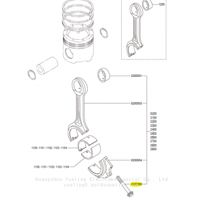 37519-30300 Connecting Rod Bolt Suit For Mitsubishi S6R