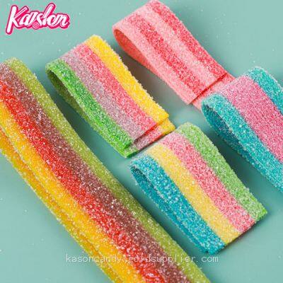Good Quality Fruit Flavors Sour Belt Gummy Candy photo-5