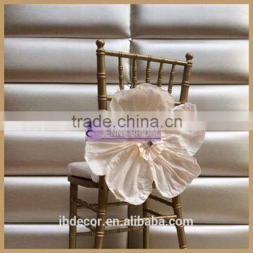 C316A beautiful creative peach blossom cheap wedding flower chair cover