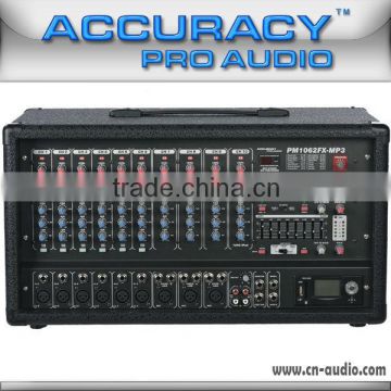 Professional 10-Channel Power Audio Mixer Console PM1062FX-MP3