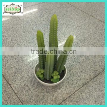 High quality 20cm plastic cactus with ceramics pot