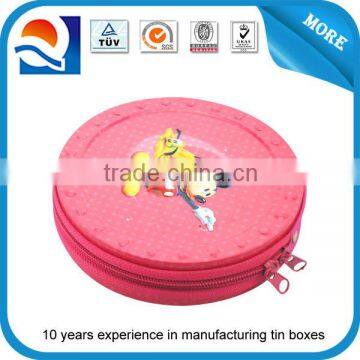 Promotional personalized cd tin box with zipper