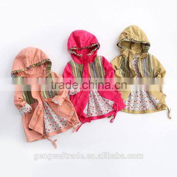 2016 New Design Fashion Children Girls Coat Three Colors Cotton Winter Coat Kids Overcoat photo-2