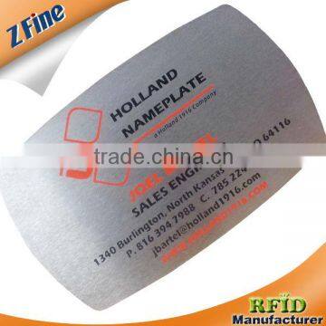 Engraved Stainless Steel Busniess Card/metal busniess smart card/smart card