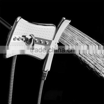 Rainfall Massage Jets Dual Function Overhead Shower Head Handheld Wand Combo Set