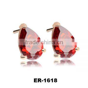 Mona Lisa zircon earrings,2013 noble colourful zircon earrings