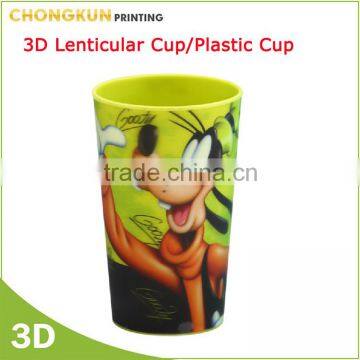 Well Known Brand Promotion 3D Lenticular 12oz Plastic Cup