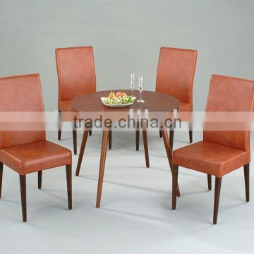 Walnut color wooden dining room set