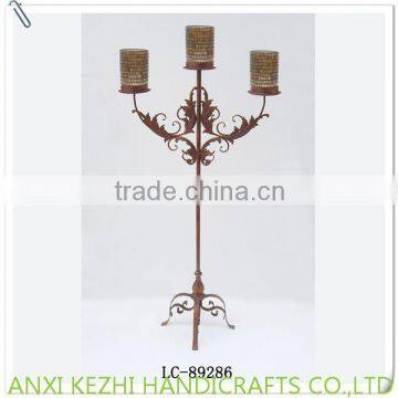 metal mosaic tall candle stands for wedding