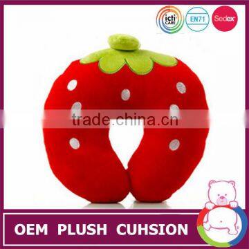2015 pillow animal plush kids red strawberry Massage neck Cushion