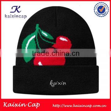 wholesale kids custom logo funny 100% acrylic knit slouch beanie hat cap