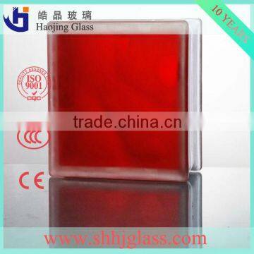 Haojing 190*190*80mm clear and color glass bricks with CE / CCC