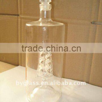 ship crystal lead free wine bottle