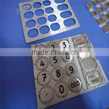 Numeric Stainless Steel Metal Keypad Front Panel