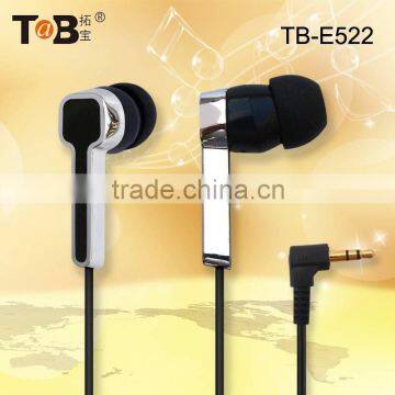 Retractable in ear stereo earphone with customized logo competitive price for smart phone