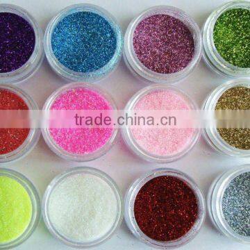 2014 newest glitter powder nail art hot sell 12 different colors