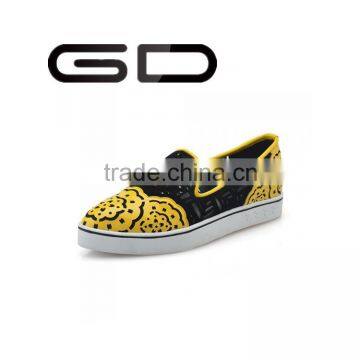 GD fashion genuine leather new design cut-out slip on leisure shoes for girls