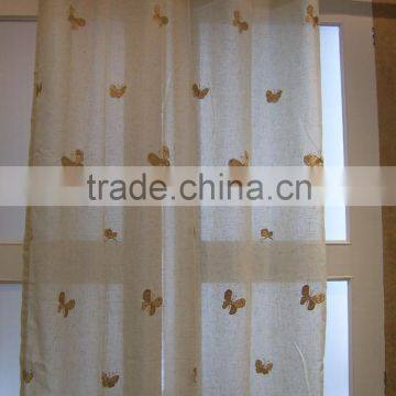 2014 shaoxing butterfly embroidered ready made window curtain model