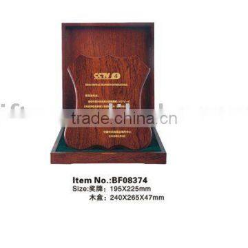 plaque/award with wooden box