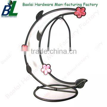 Black plated metal candle holder for sale