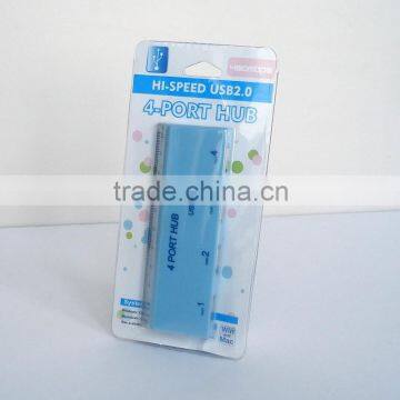 Blue 4-Port USB Hub With Ruler Function photo-5