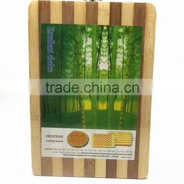 Top quality bamboo chopping blocks 3 layers 21x31x1.9cm