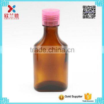 Medicine amber rectangle Syrup Bottle 100ml