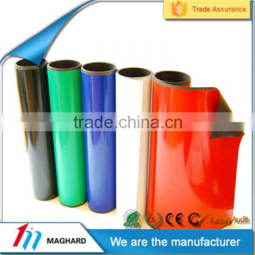 wholesale rubber magnet roll flexible magnet roll with white/black/colourful PVC