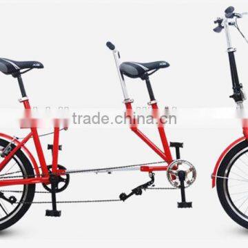 20 Inch Folding Tandem Bike / Single Speed Tandem Bicycle