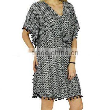 Cotton Solid Color Short Kaftan Abaya Maxi Dress Sexy Nighty Manufacturer photo-2