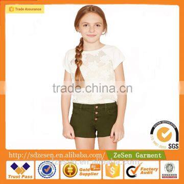 Wholesale Custom Kids Apparel Girls Denim Shorts Summer Short Pants For Girls