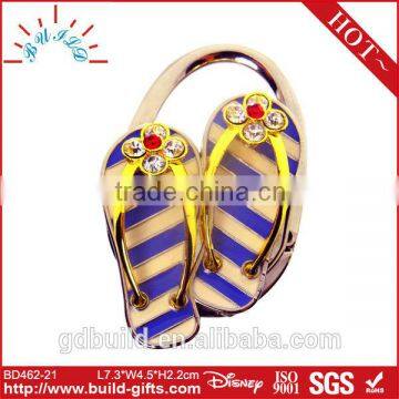 Diamante Metal Portable Hook Portable Bag Hook With Flower photo-3