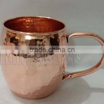 100% Pure Copper Moscow Mules Barrel Hammered Mug