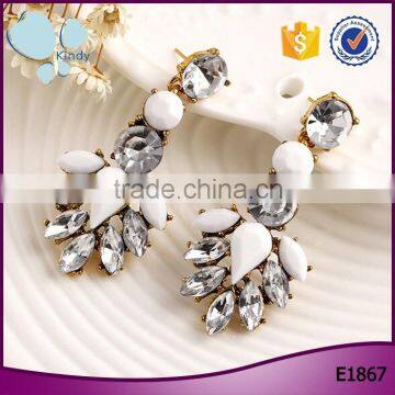 Fashion wholesale crystal bridal wedding diamond earring jewelry