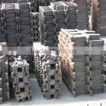 Railroad track turnout casting parts