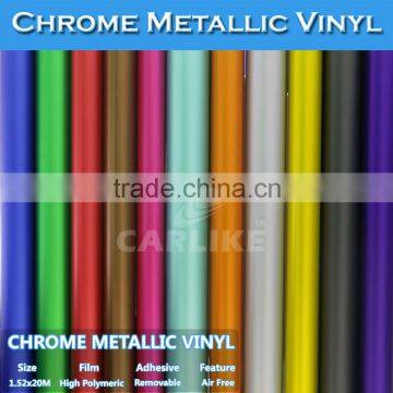 CARLIKE CL5500 Removable Colored Matt Metallic Chrome Car Wraps Vinyl