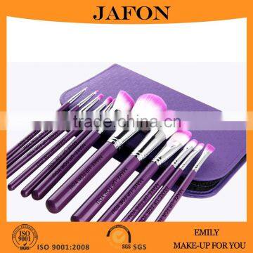 12pcs Luxury Purple Travel Makeup Brush Kit With Customized Private Label Pouch