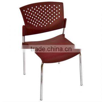 commercial furniture stacking plastic dining chair with metal frame 1221