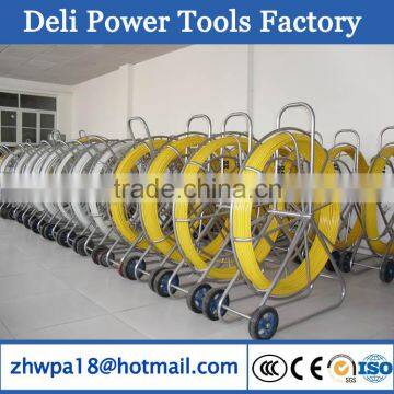 Electric power cable pusher duct rodder