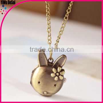 creative necklace watch wholesale rabbit pocket watch