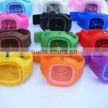 Fashion quartz adult size silicone jelly watch