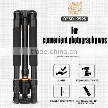 Q999S multi-function Aviation aluminum magnesium alloy tripod, travel convenience tripod factory direc